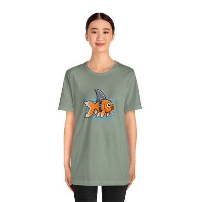 Goldfish Shark T-Shirt – Funny Fish Swimming  Graphic Tee