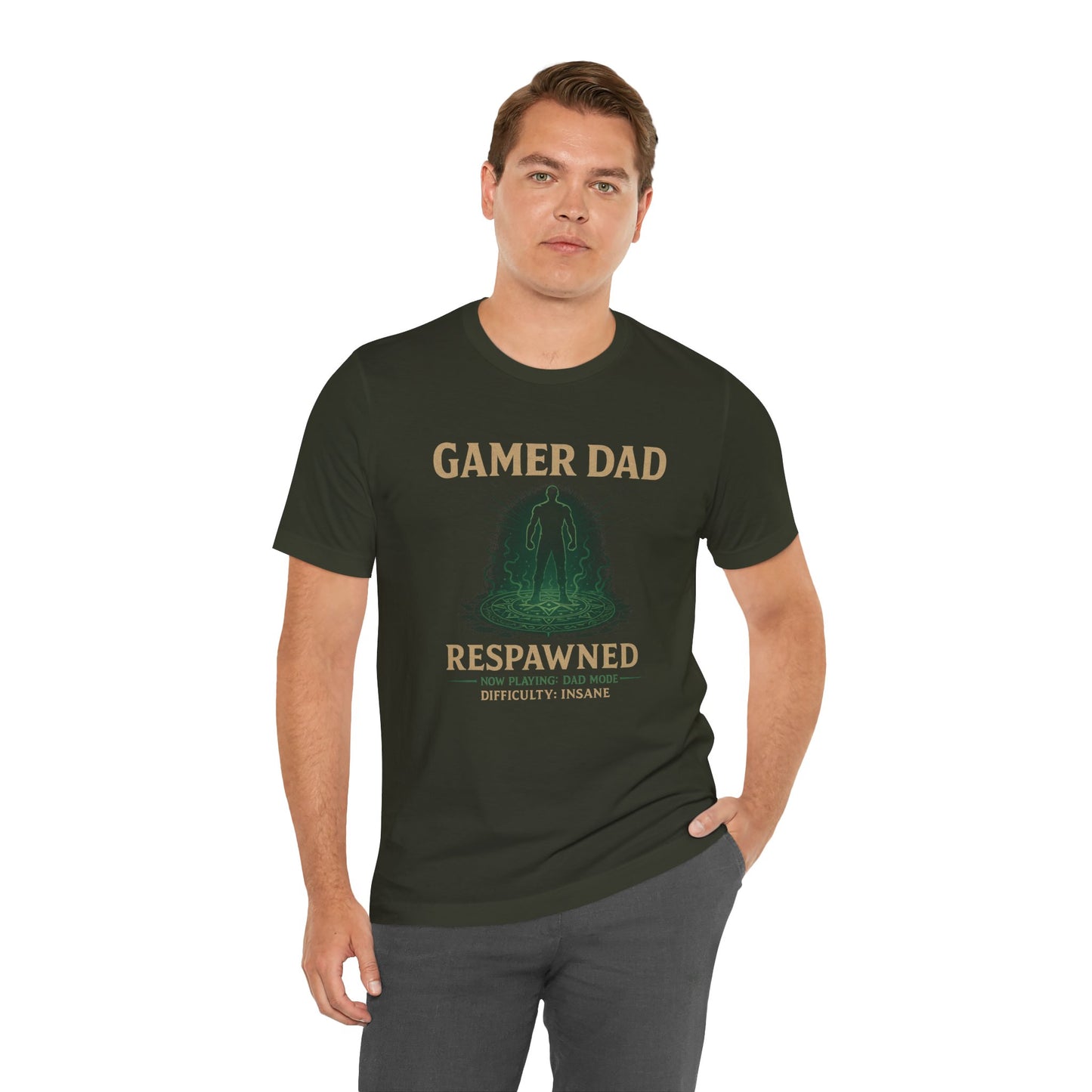 Gamer Dad Respawned T-Shirt – Funny New Fatherhood Gaming Tee