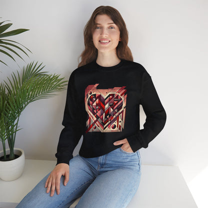 Cubist Heart Sweatshirt – Modern Art Valentine's Day Pullover