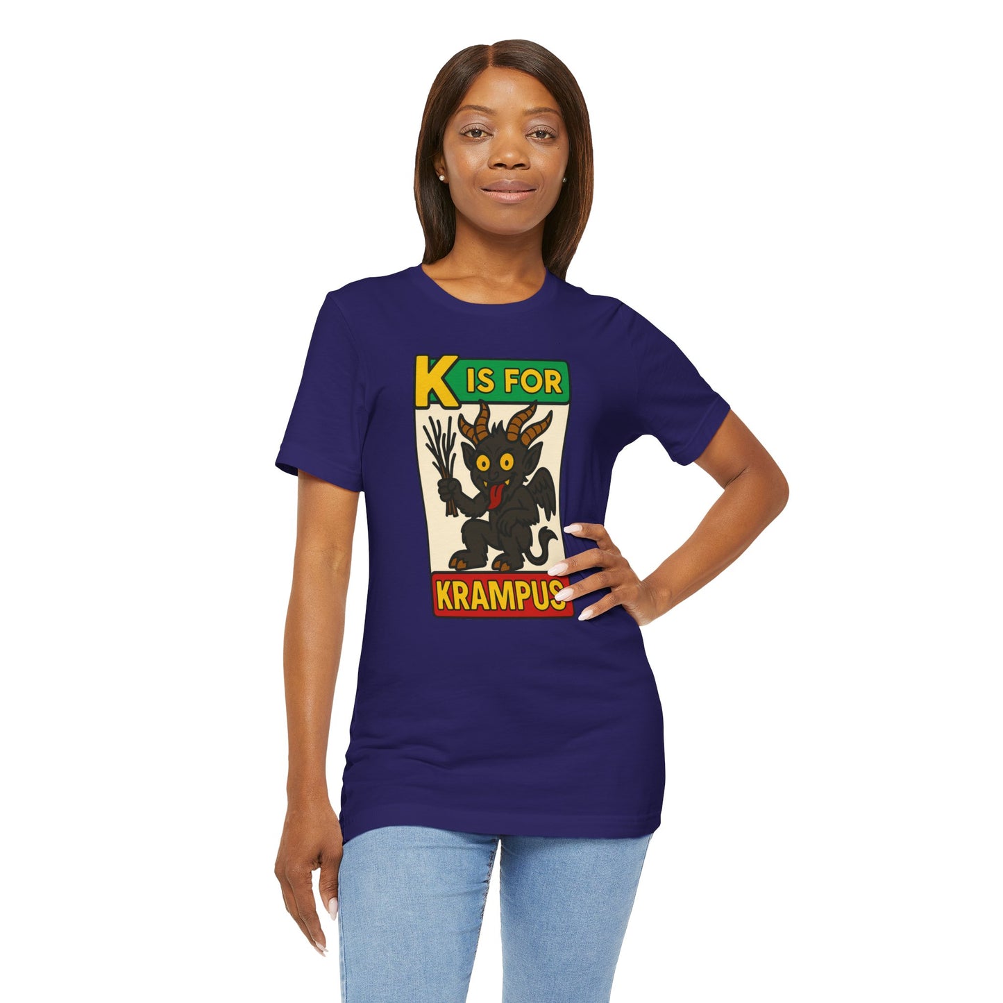 Krampus Alphabet Tee - "K is for Krampus" Holiday Graphic T-Shirt