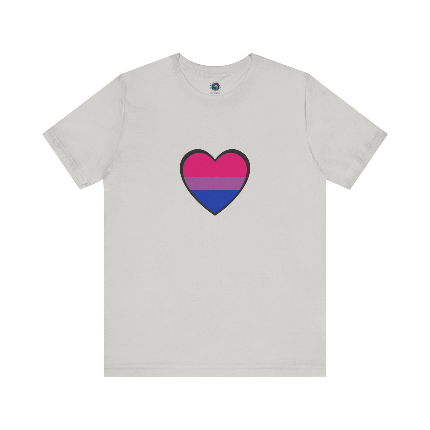 Bisexual Pride Flag T-Shirt – LGBTQ+ Heart Graphic Tee | WhimSpin