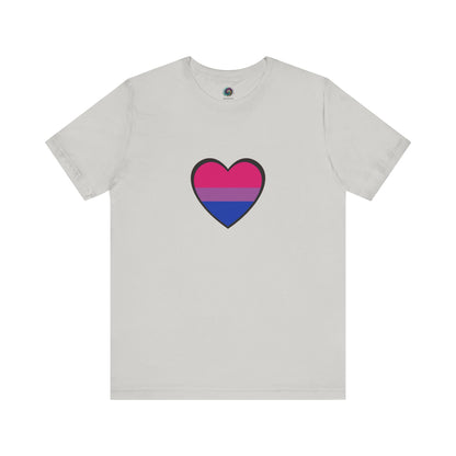 Bisexual Pride Flag T-Shirt – LGBTQ+ Heart Graphic Tee | WhimSpin