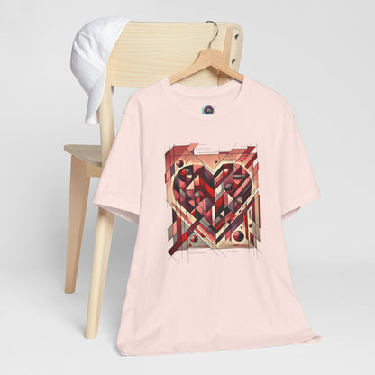 Cubist Heart T-Shirt – Modern Art Valentine's Day Graphic Tee