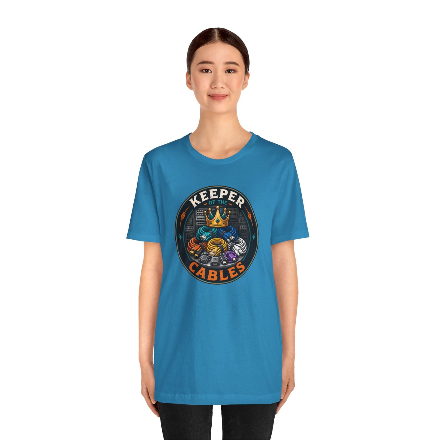 Keeper of the Cables T-Shirt – Funny Tech Dad Cable Tee