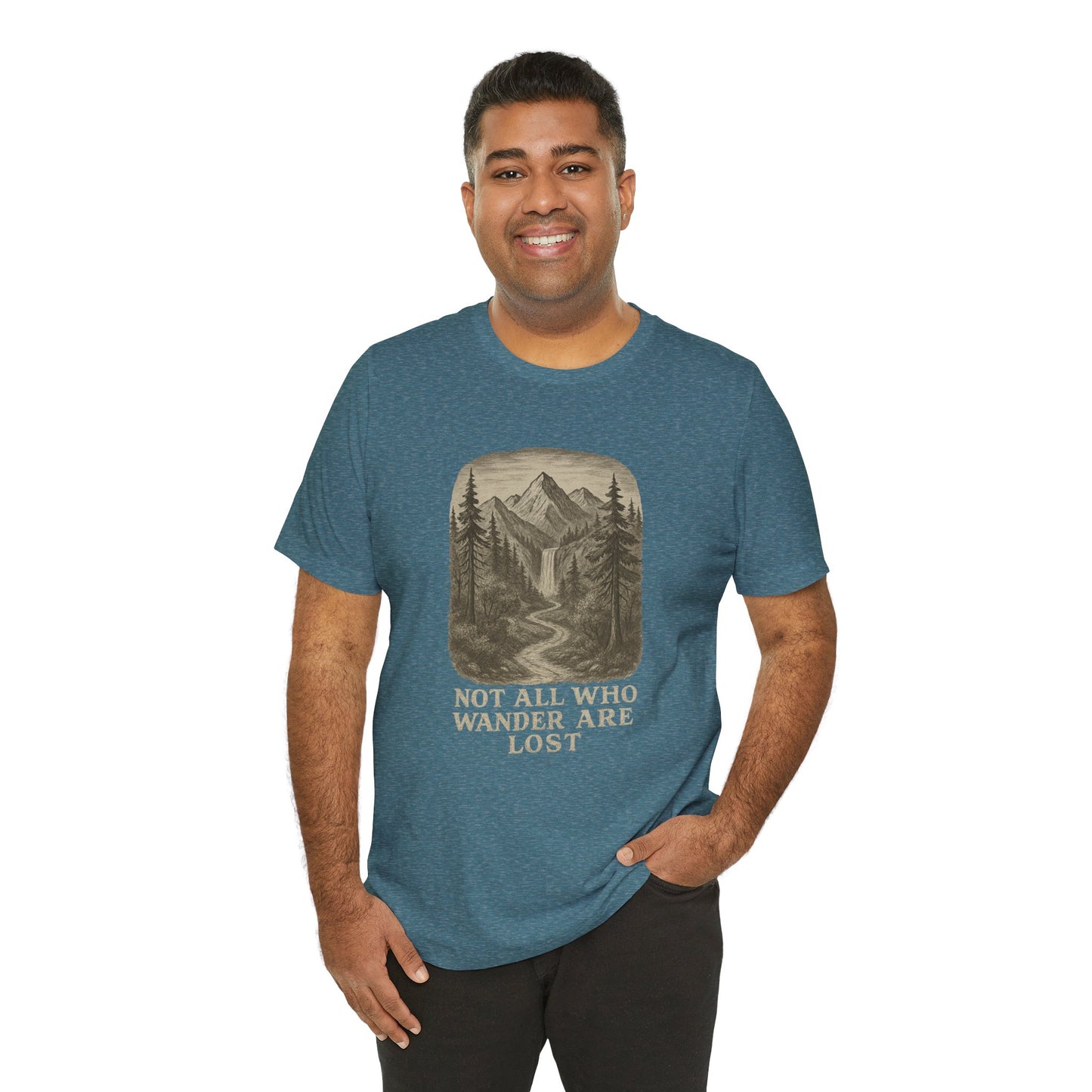 Not All Who Wander Are Lost T-Shirt – Tolkien Travel Tee for Nature Lovers