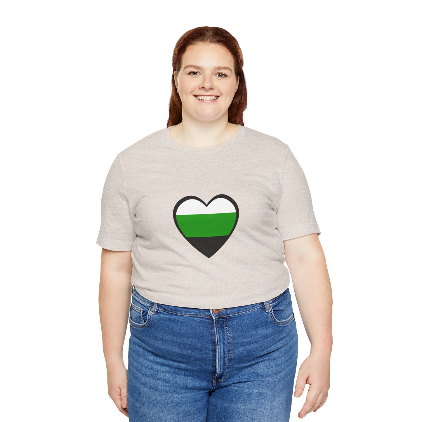 Neutrois Pride Flag Heart T-Shirt – Minimalist Gender Identity Tee