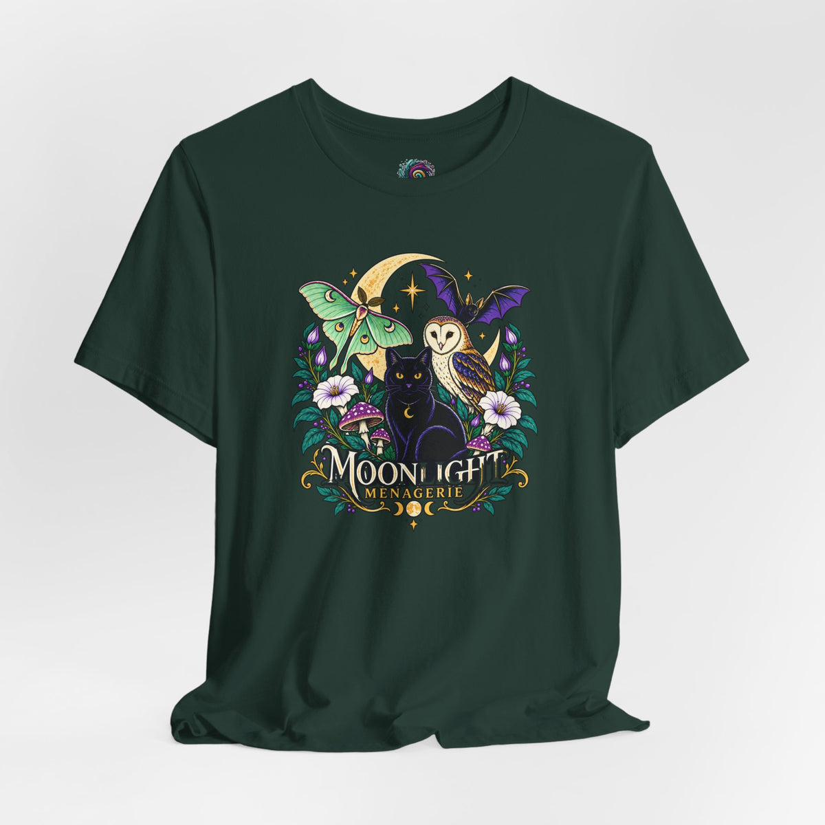 Moonlight Menagerie T-Shirt – Witchy Nocturnal Animals Tee