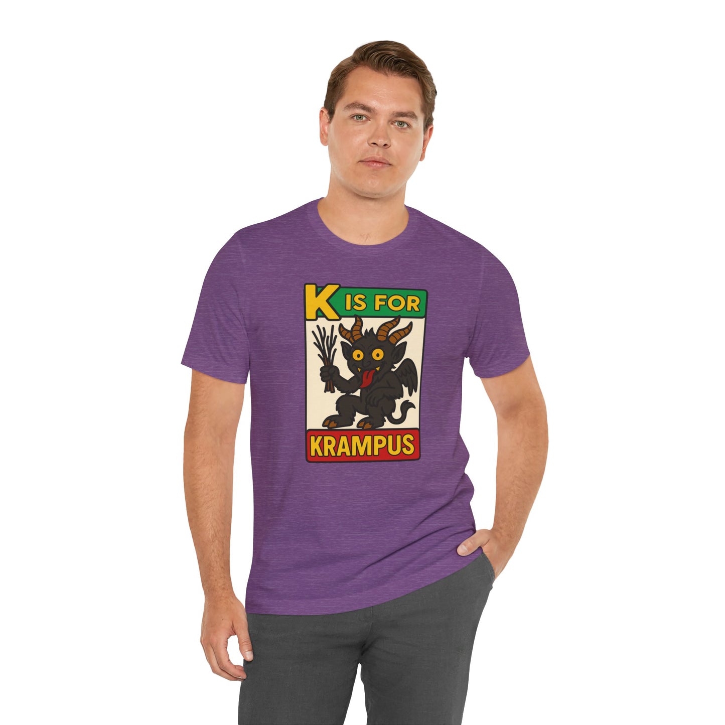 Krampus Alphabet Tee - "K is for Krampus" Holiday Graphic T-Shirt