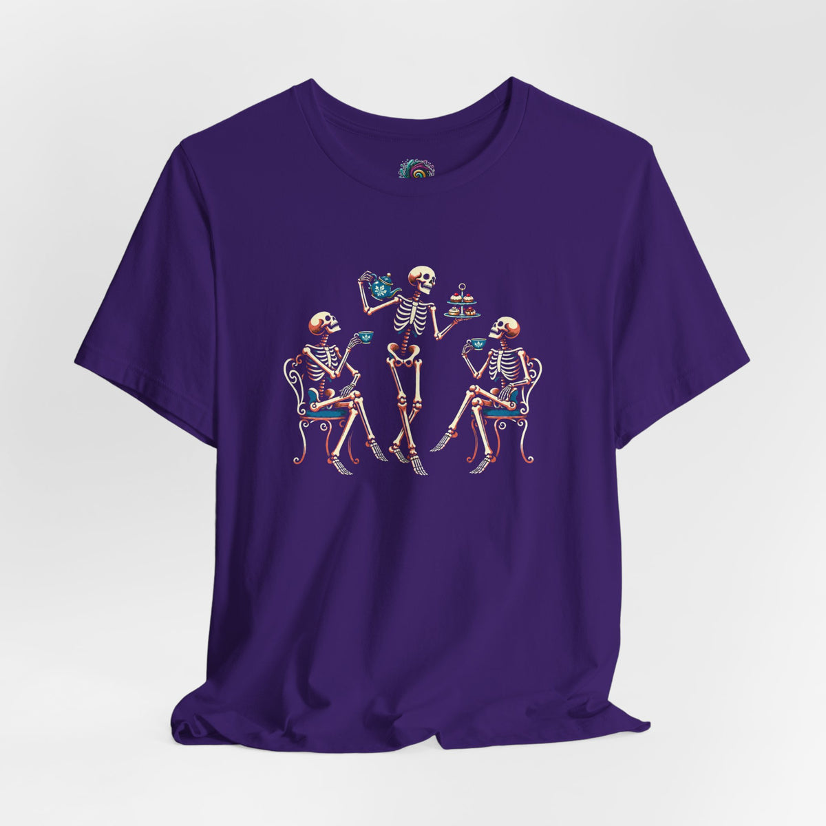 Skeleton Tea Party T-Shirt – Vintage Halloween Skeleton Tee