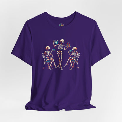 Skeleton Tea Party T-Shirt – Vintage Halloween Skeleton Tee