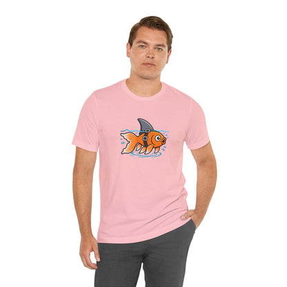 Goldfish Shark T-Shirt – Funny Fish Swimming  Graphic Tee