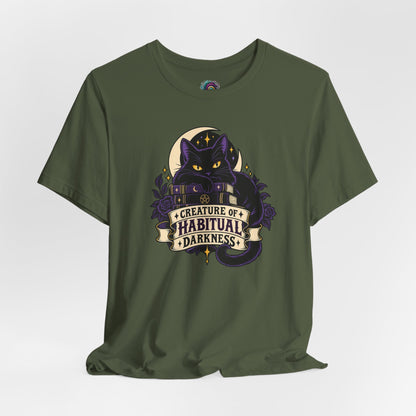 Creature of Habitual Darkness T-Shirt – Black Cat Goth Tee