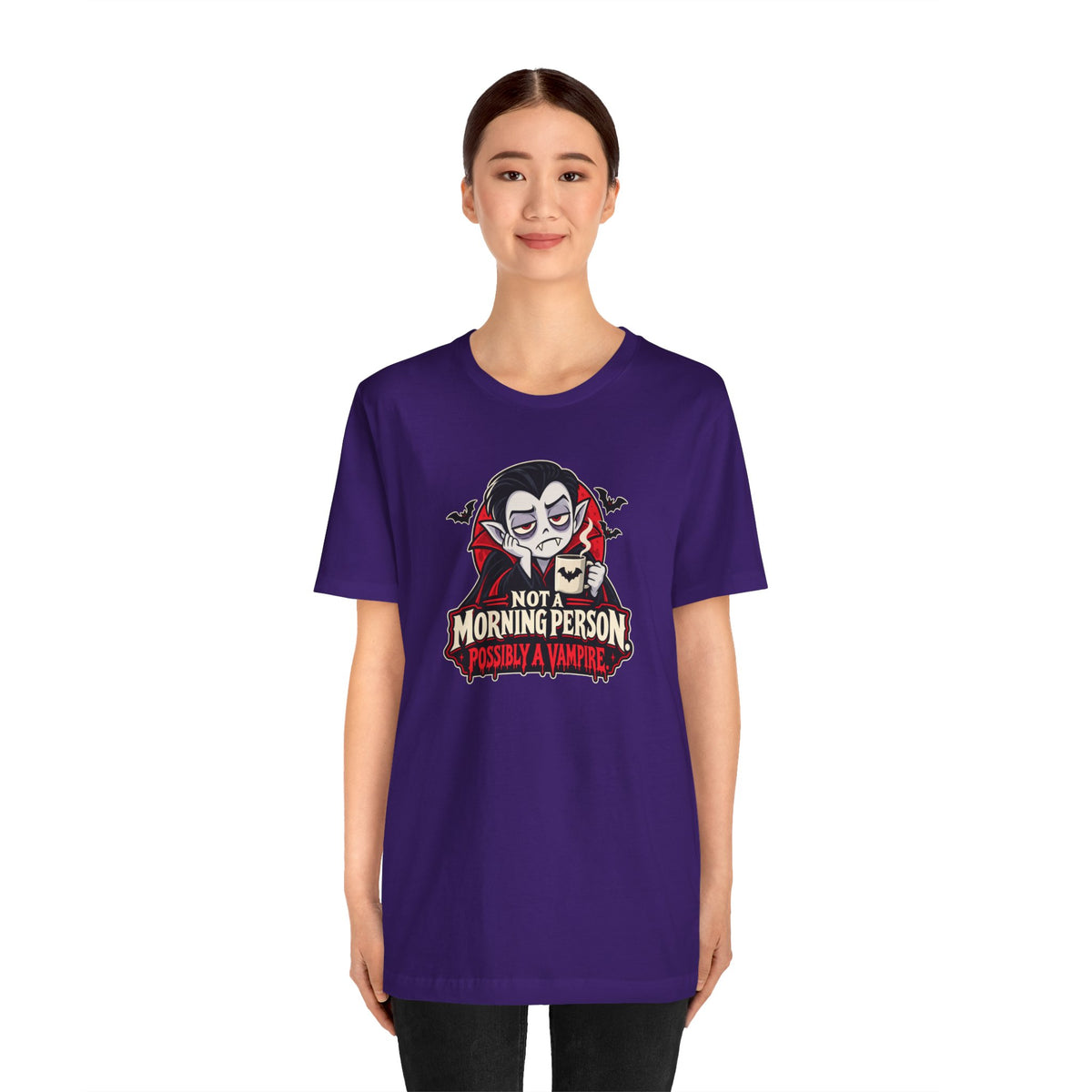 Not a Morning Person Possibly a Vampire T-Shirt – Funny Halloween Tee