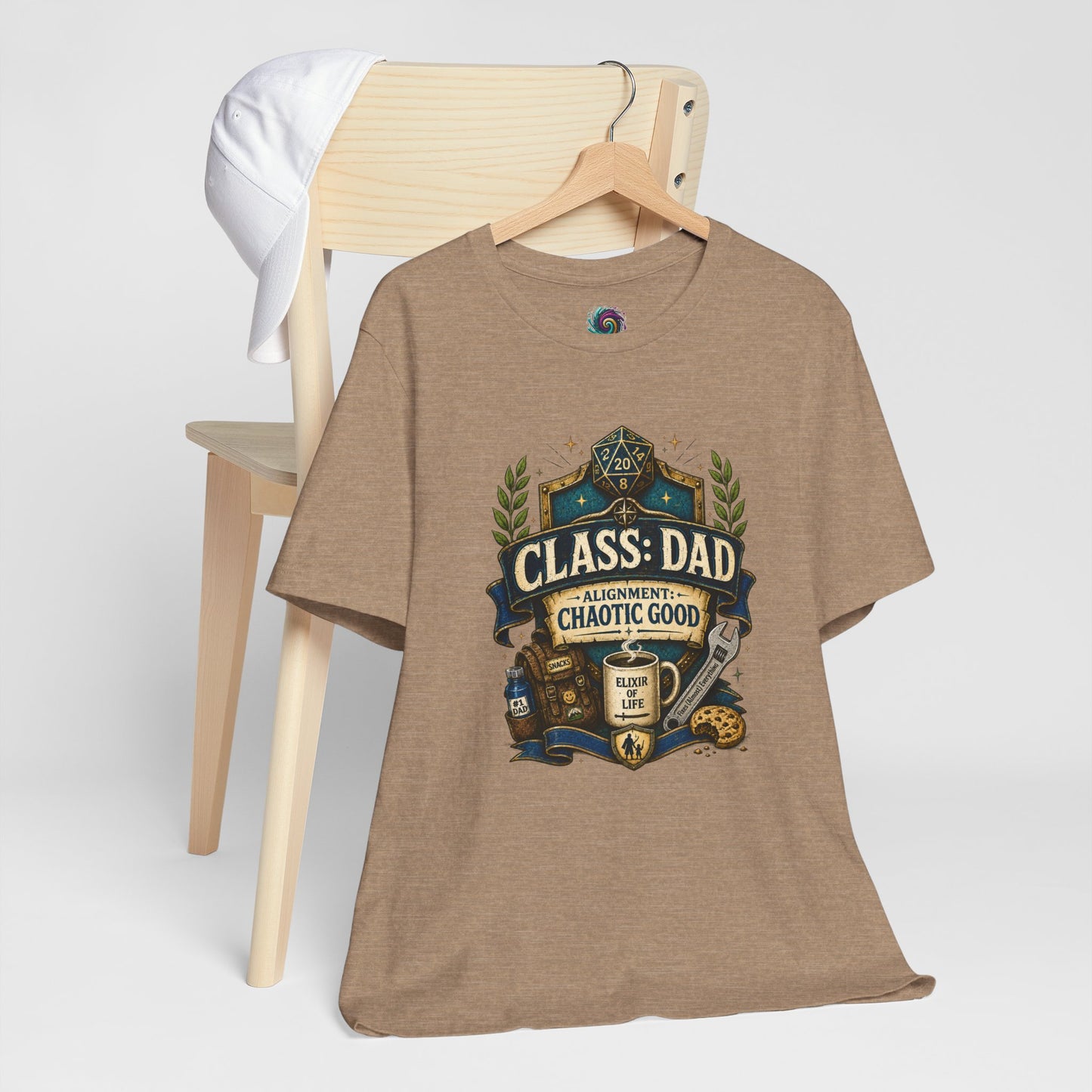 Chaotic Good Dad T-Shirt – RPG Gamer Dad Graphic Tee