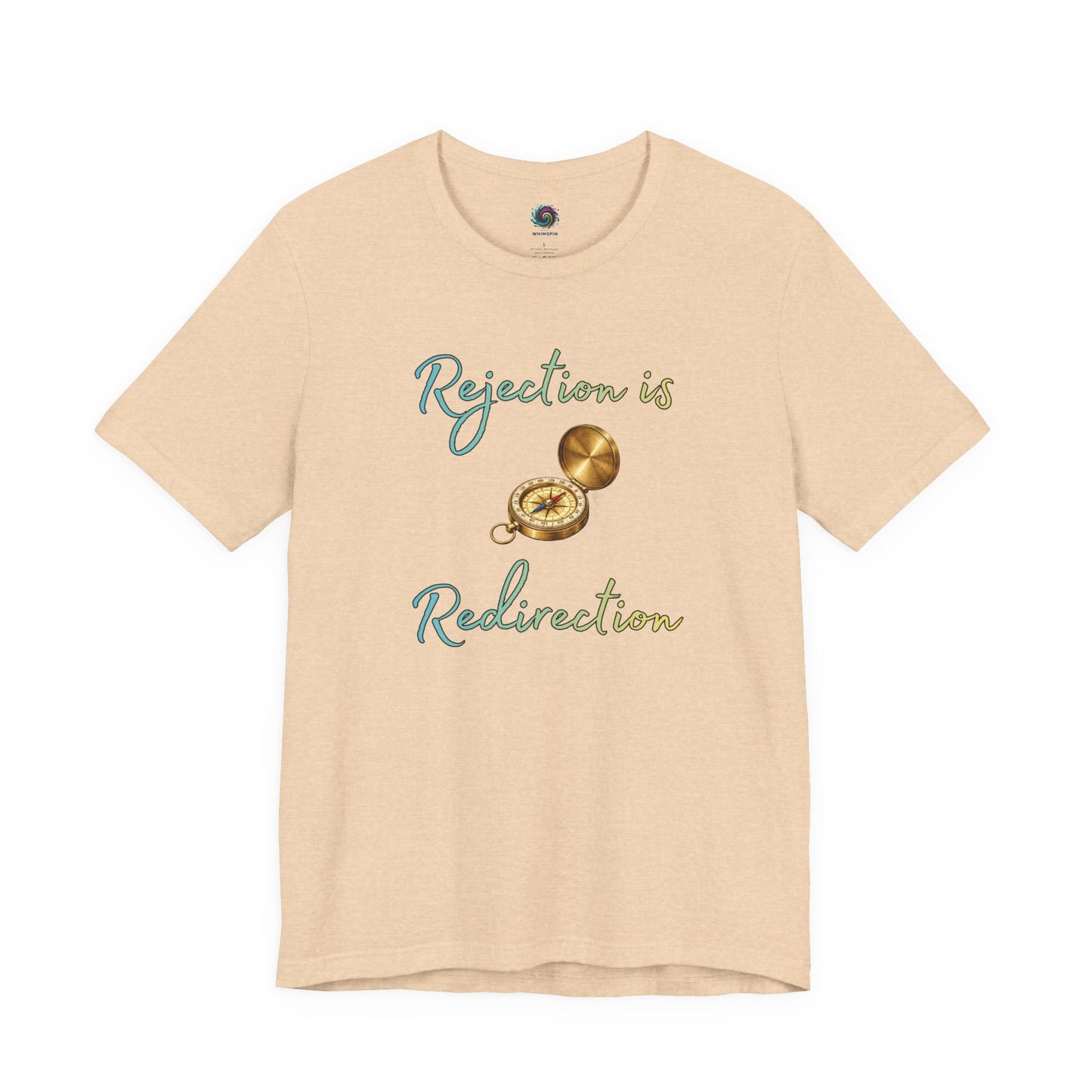 Rejection Is Redirection T-Shirt – Motivational Compass Quote Tee