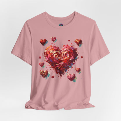 Impressionistic Heart T-Shirt – Artistic Valentine's Day Tee
