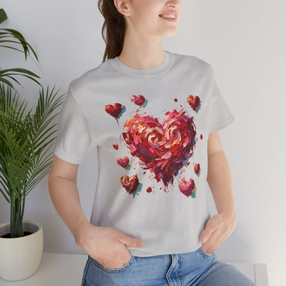 Impressionistic Heart T-Shirt – Artistic Valentine's Day Tee