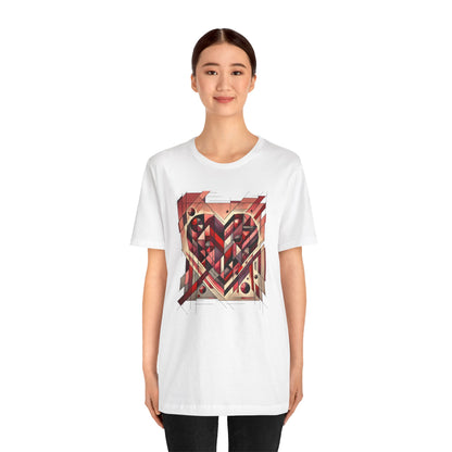 Cubist Heart T-Shirt – Modern Art Valentine's Day Graphic Tee