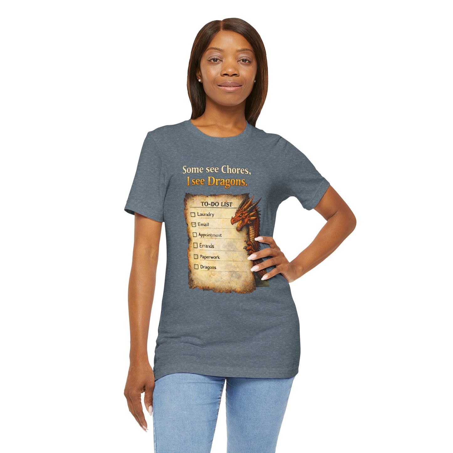 Some See Chores I See Dragons T-Shirt – Funny Fantasy Tee