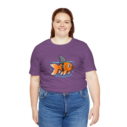 Goldfish Shark T-Shirt – Funny Fish Swimming  Graphic Tee