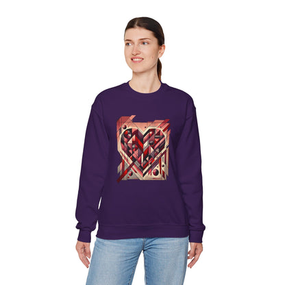 Cubist Heart Sweatshirt – Modern Art Valentine's Day Pullover