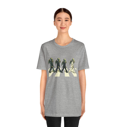 Cthulhu Crossing T-Shirt – Beatles Abbey Road Parody Tee | WhimSpin
