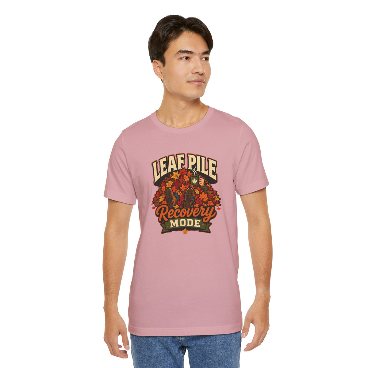 Leaf Pile Recovery Mode T-Shirt – Funny Fall Leaves Tee