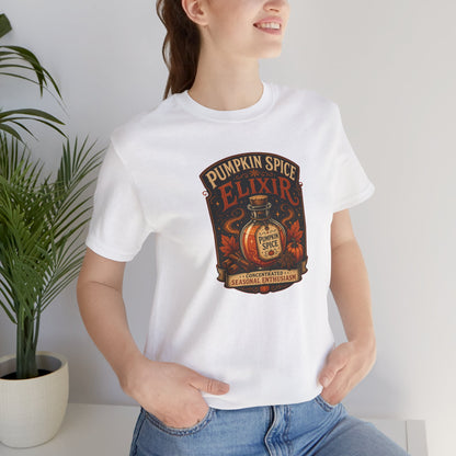 Pumpkin Spice Elixir T-Shirt – Funny Witchy Fall Coffee Tee