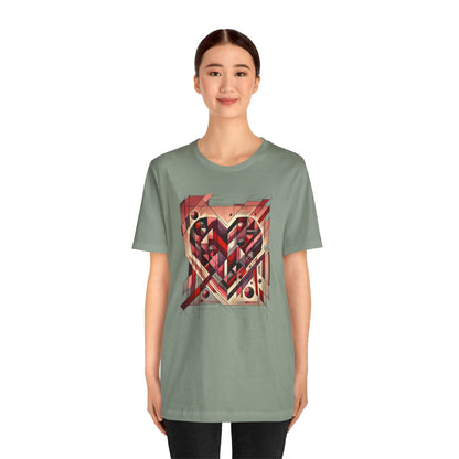 Cubist Heart T-Shirt – Modern Art Valentine's Day Graphic Tee