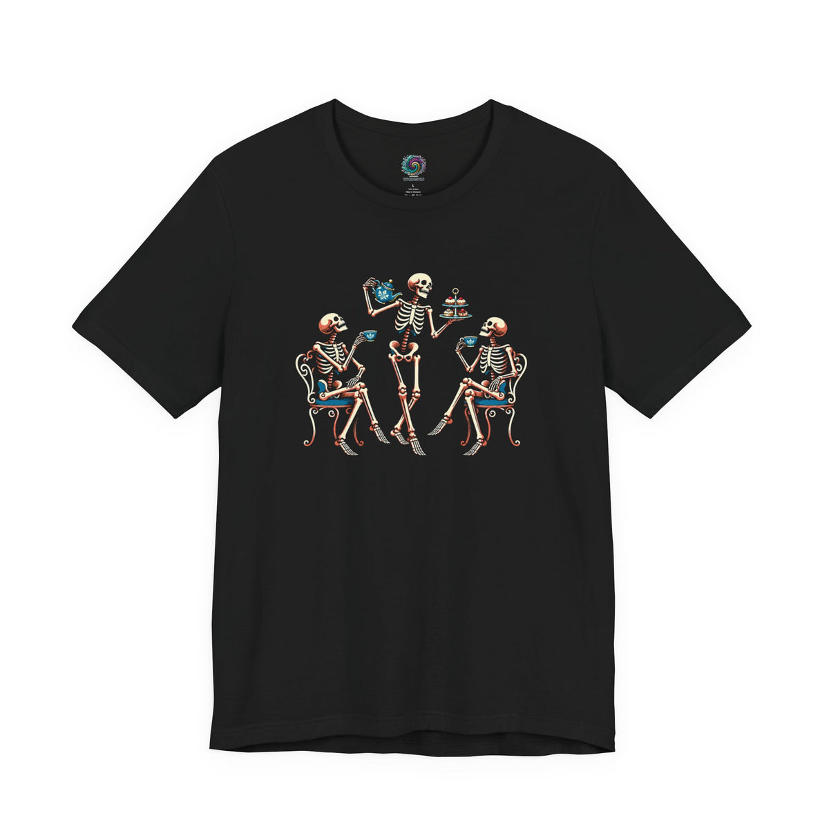Skeleton Tea Party T-Shirt – Vintage Halloween Skeleton Tee