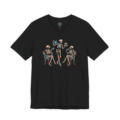 Skeleton Tea Party T-Shirt – Vintage Halloween Skeleton Tee
