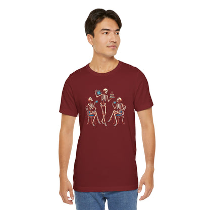 Skeleton Tea Party T-Shirt – Vintage Halloween Skeleton Tee