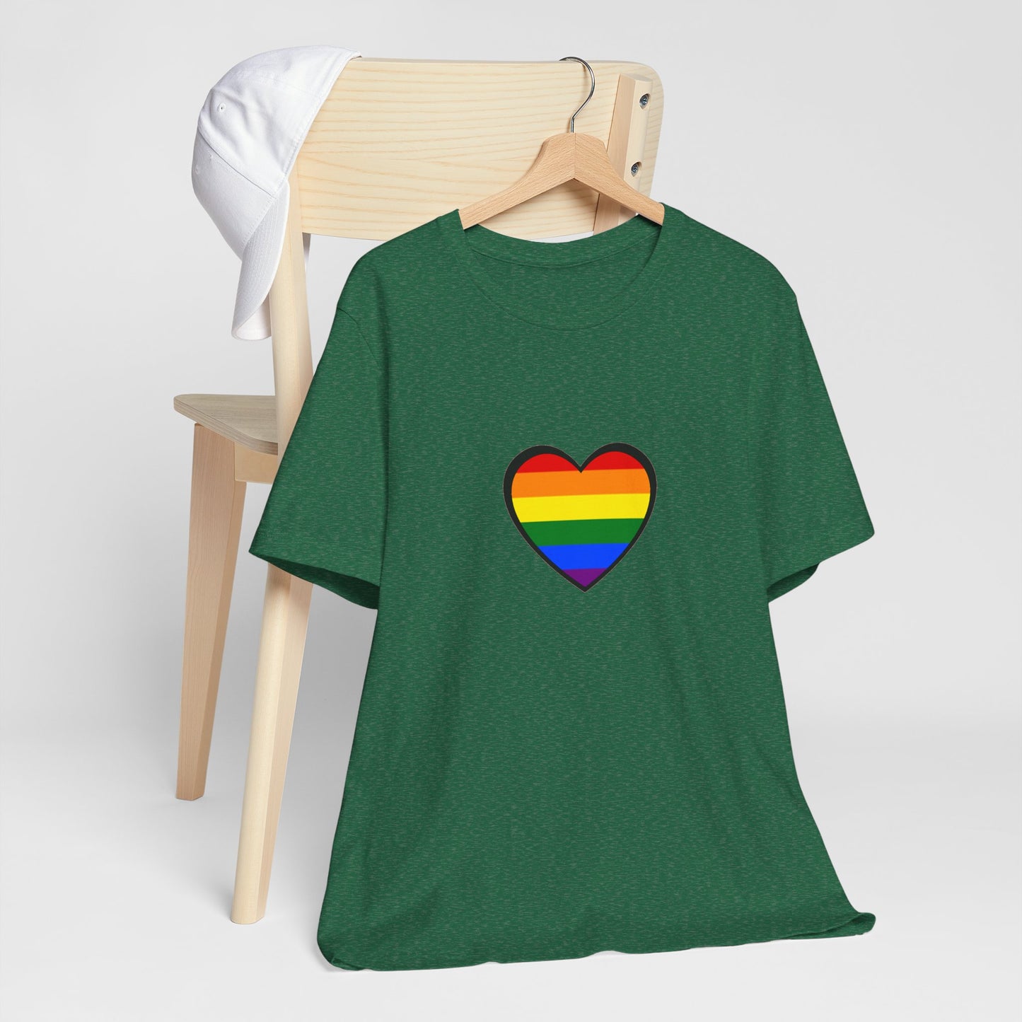 Pride Heart Flag T-Shirt – Rainbow Heart LGBTQ+ Equality Tee