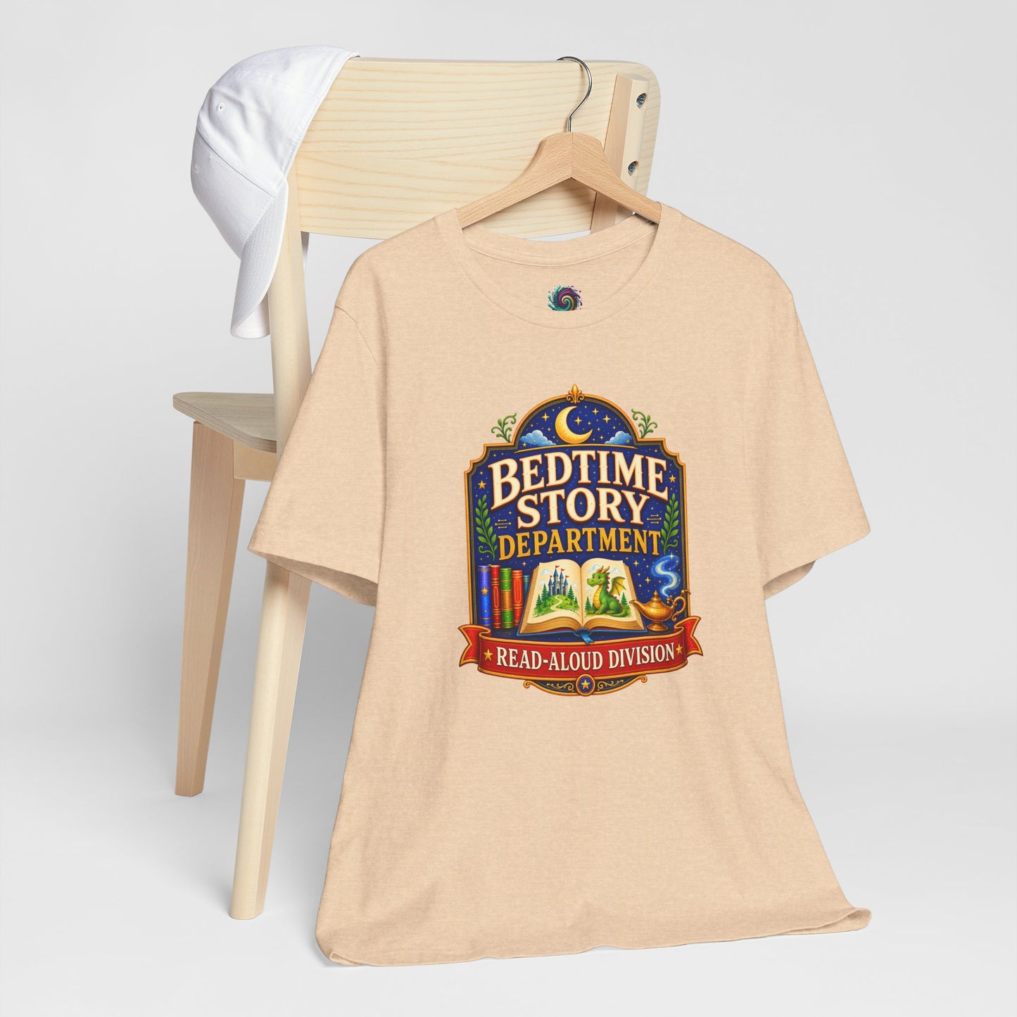 Bedtime Story Department T-Shirt – Read-Aloud Parent Tee