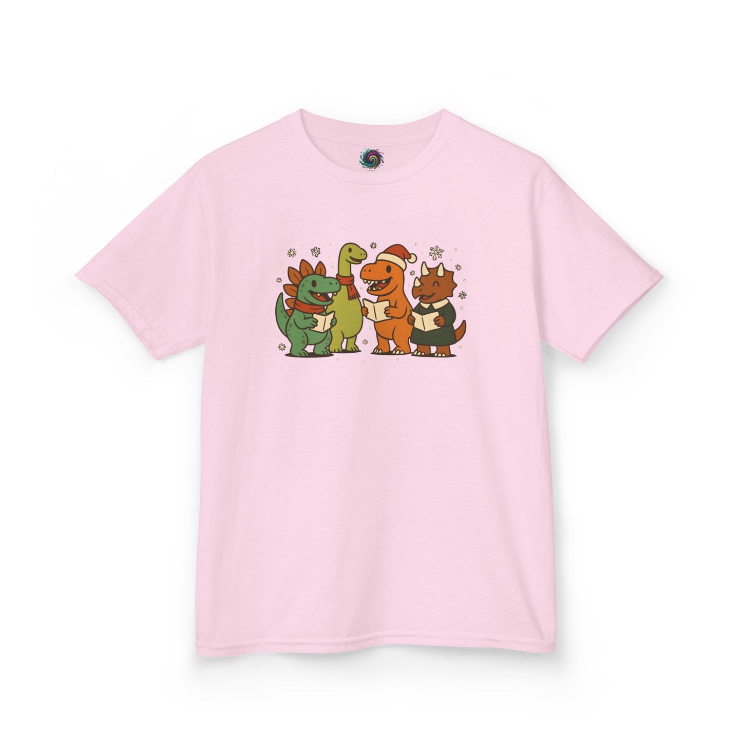 Dinosaur Carolers Kids’ T-Shirt – Cute Singing Dino Christmas Tee