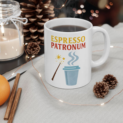 Espresso Patronum Coffee Mug – Funny Harry Potter Parody Gift for Coffee Lovers