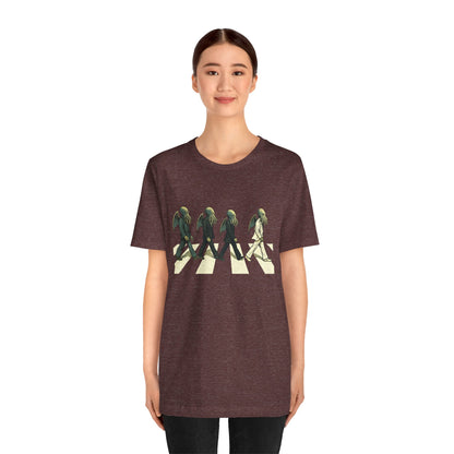 Cthulhu Crossing T-Shirt – Beatles Abbey Road Parody Tee | WhimSpin