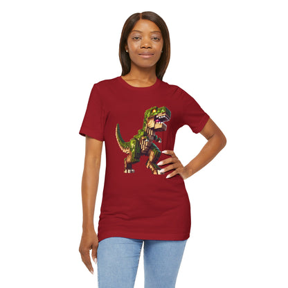 Pixel Dinosaur T-Shirt – Retro Dino Graphic Tee for Adults