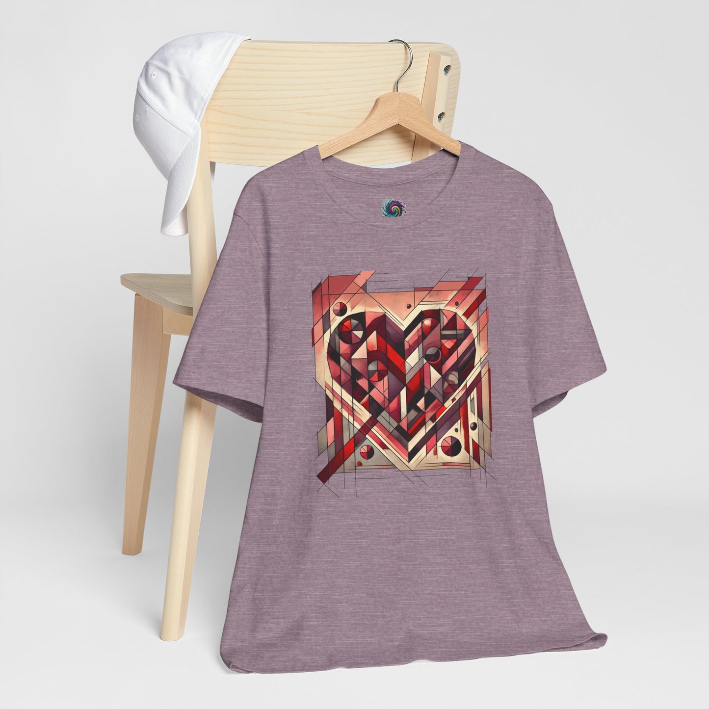 Cubist Heart T-Shirt – Modern Art Valentine's Day Graphic Tee