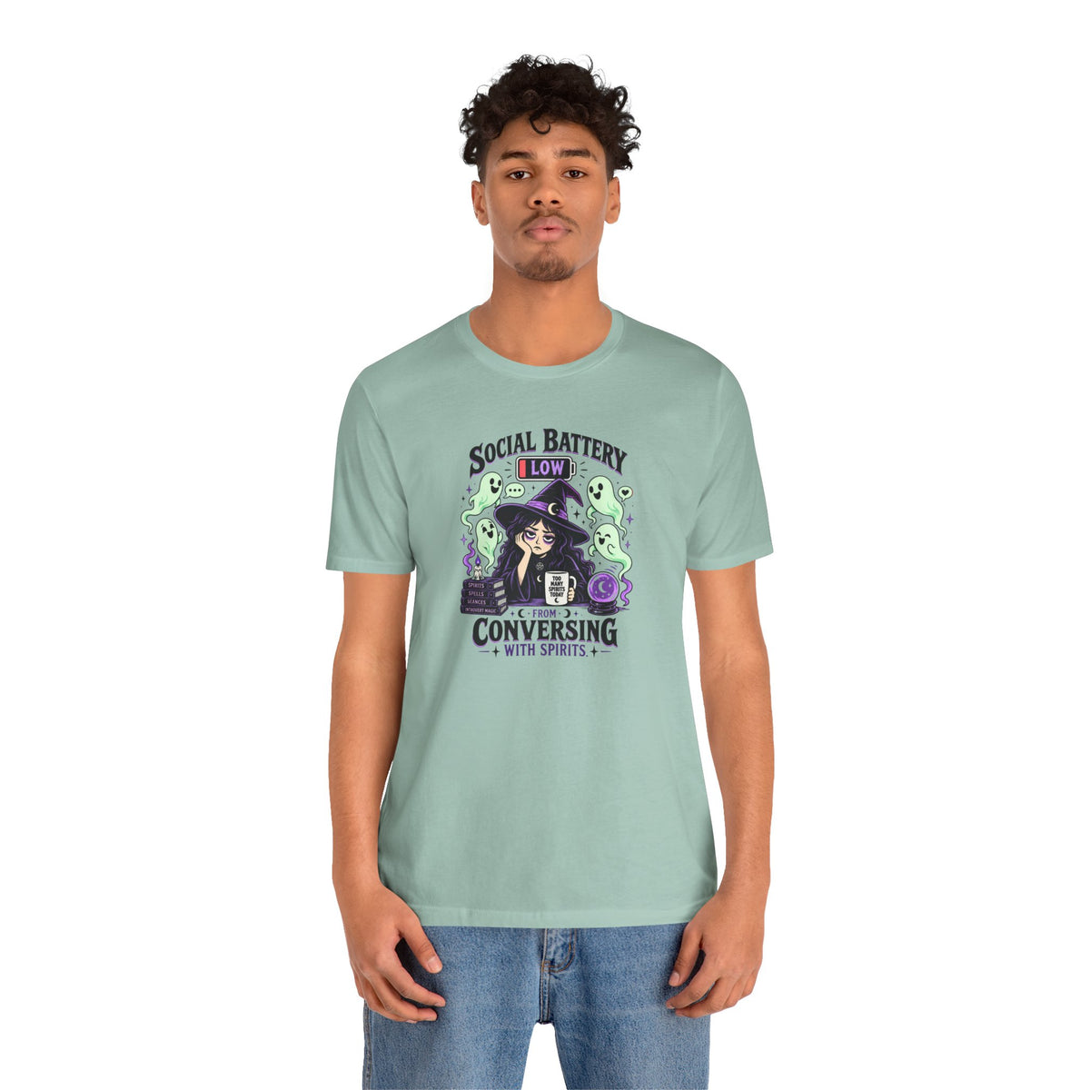 Social Battery Low From Conversing With Spirits T-Shirt