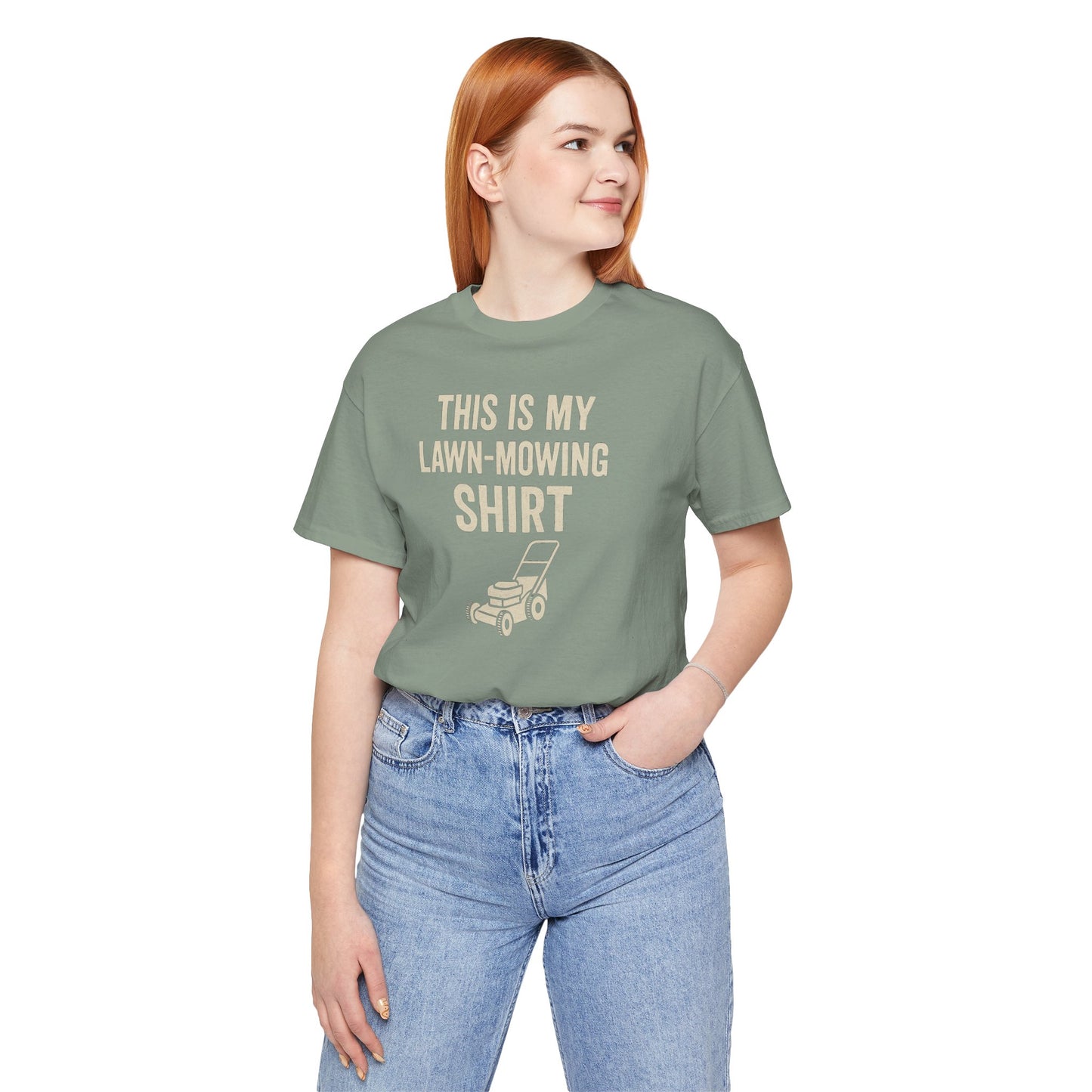 Lawn Mowing Tee – Funny Shirt Summer Yard Work T-shirt with Mower Graphic