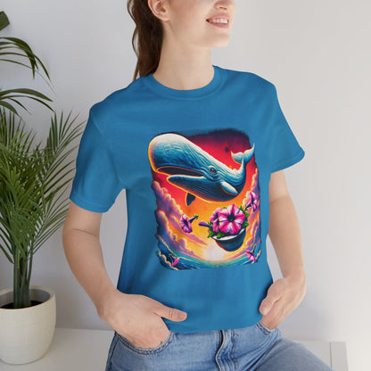"Oh No, Not Again" Petunias and Whale Funny TShirt – Unisex Tee