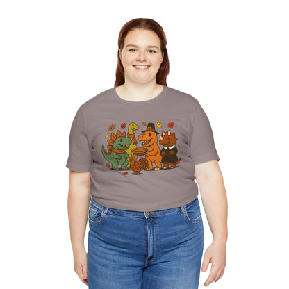Thanksgiving Dinosaur T-Shirt – Funny Dino Thanksgiving Tee