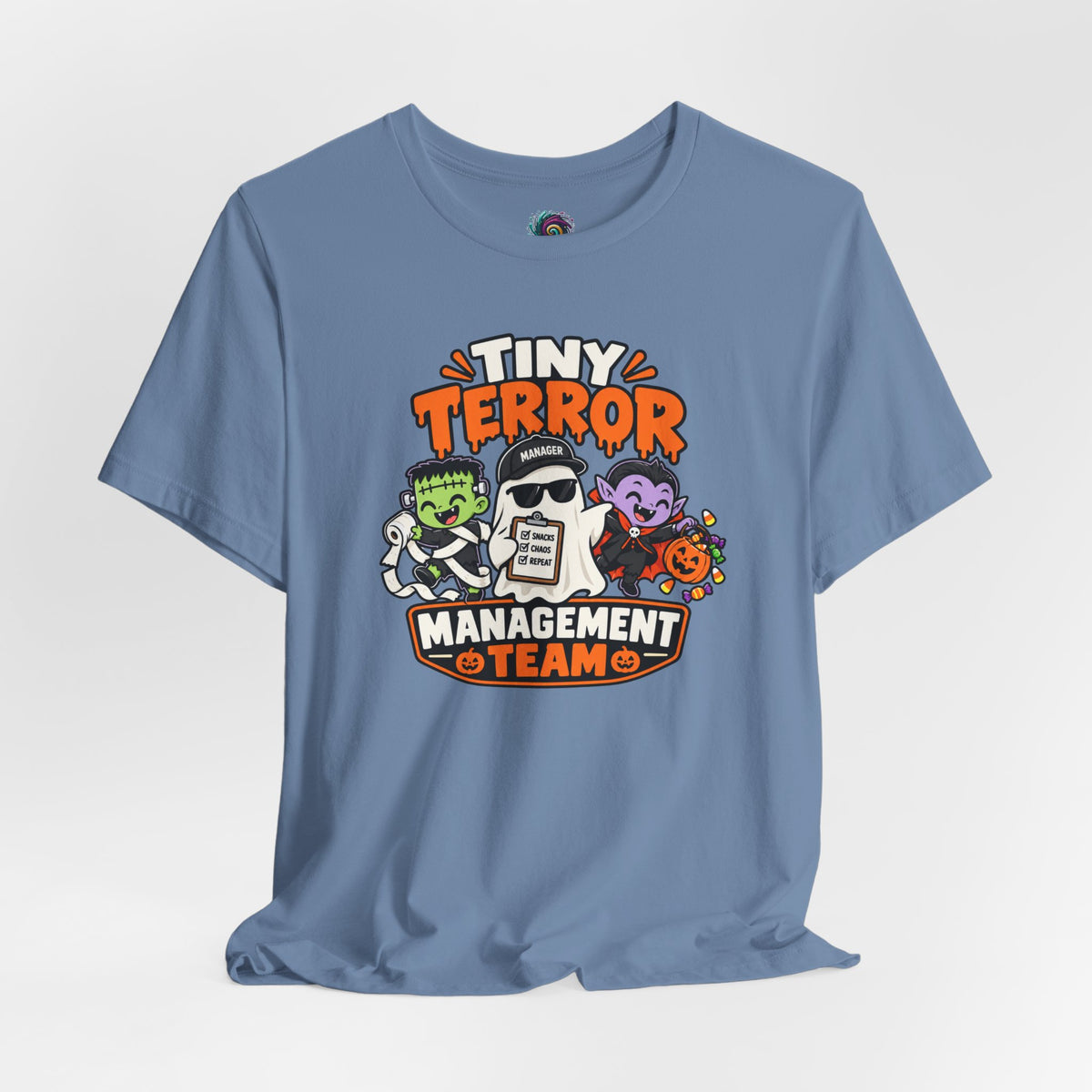 Tiny Terror Management Team T-Shirt – Funny Halloween Parent Tee