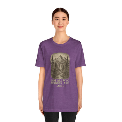 Not All Who Wander Are Lost T-Shirt – Tolkien Travel Tee for Nature Lovers