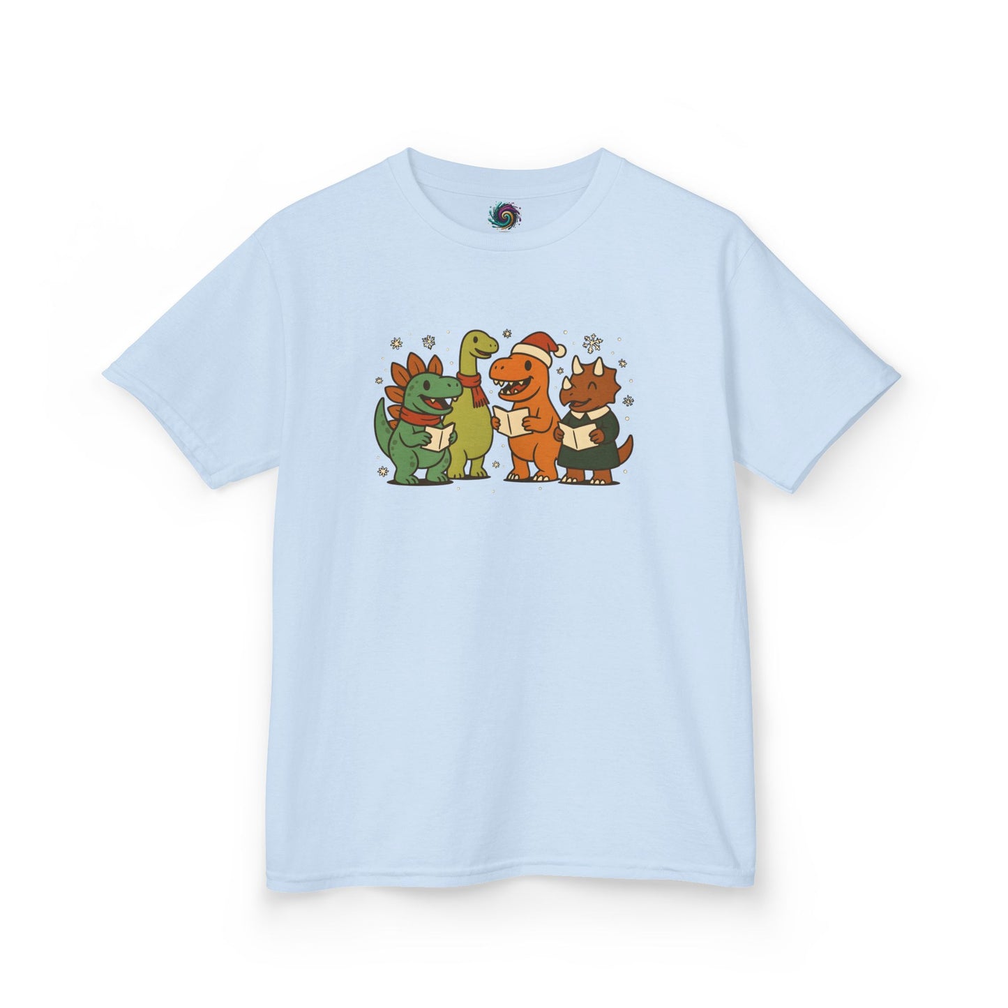 Dinosaur Carolers Kids’ T-Shirt – Cute Singing Dino Christmas Tee