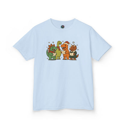 Dinosaur Carolers Kids’ T-Shirt – Cute Singing Dino Christmas Tee