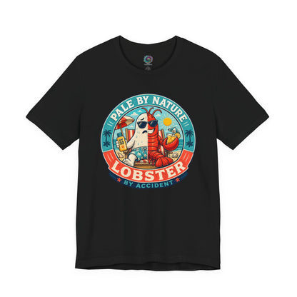 Pale by Nature Lobster by Accident T-Shirt – Funny Sunburn Summer Graphic Tee