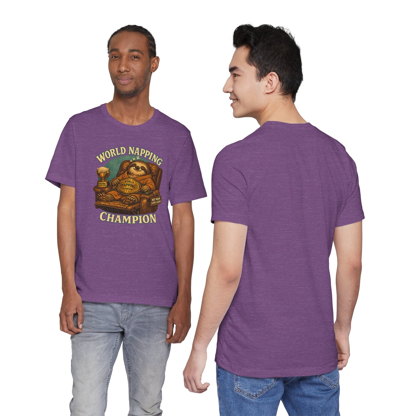 World Napping Champion T-Shirt – Funny Sloth Nap Tee