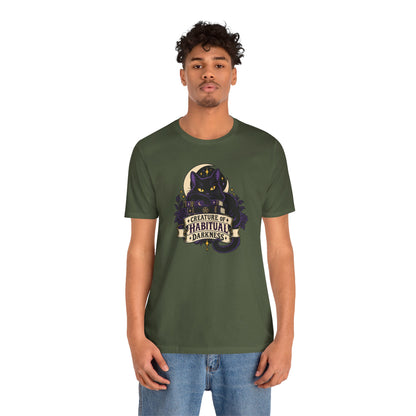 Creature of Habitual Darkness T-Shirt – Black Cat Goth Tee